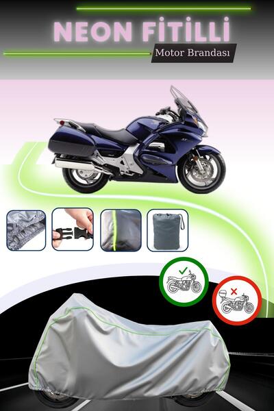 Cemku Cool غطاء محرك رمادي قماش مجدّل حقيبة لدراجة هوندا ST 1300 بان يوروبي، ...