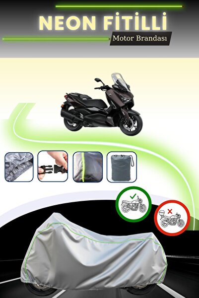 Cemku Cool غطاء دراجة نارية رمادي قماش مجدّل حقيبة ، لا يناسب القفل قماش مجدّ...