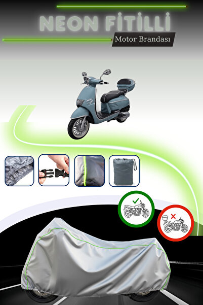 Cemku Cool قماش دراجة نارية رمادي اللون متوافق مع نيون فيتيل كينج موتور ريجيل 125