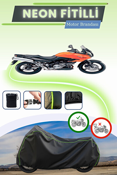 Cemku Cool أسود قماش مجدّل حقيبة، غطاء محرك كاواساكي KLV 1000 بدون قفل