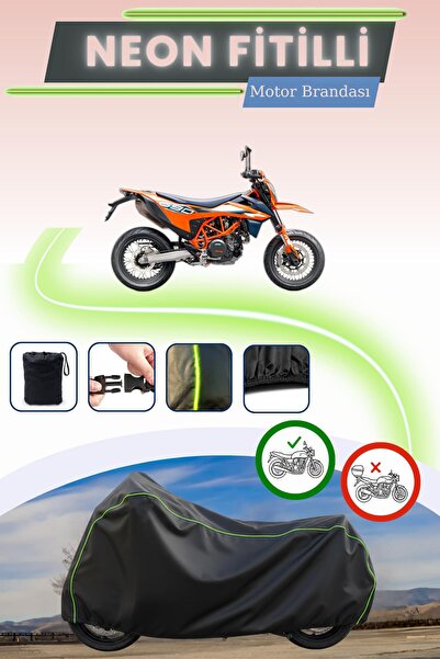 Cemku Cool قفل أسود قماش مجدّل حقيبة، لا يناسب غطاء المحرك KTM 690 SMC R