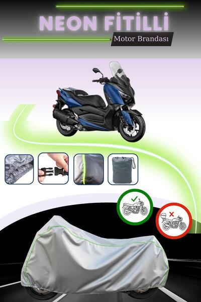 Cemku Cool غطاء محرك رمادي قماش مجدّل حقيبة متوافق مع ياماها X-Max 250