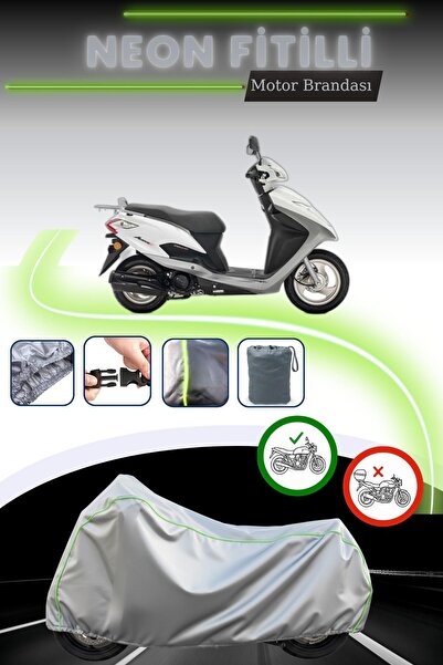 Cemku Cool حقيبة خلفية رمادية نيون قماش مجدّل وقماش محرك متوافق مع هوندا أكتي...