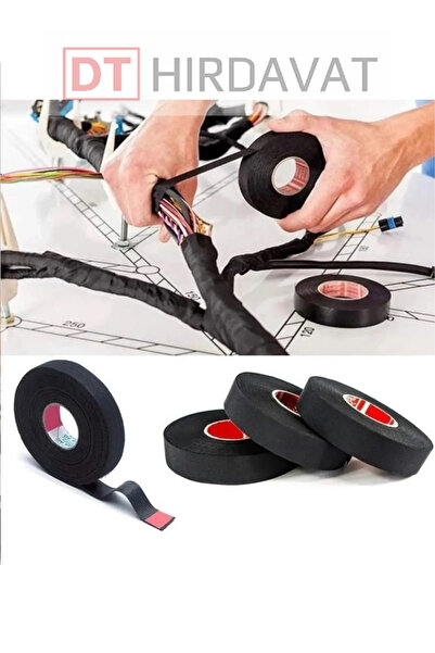 KL HOME Alman Otomotiv Kullanılan- 18mm X 15 Mt Sıyah Alev Gecıktırıcı - Kabl...