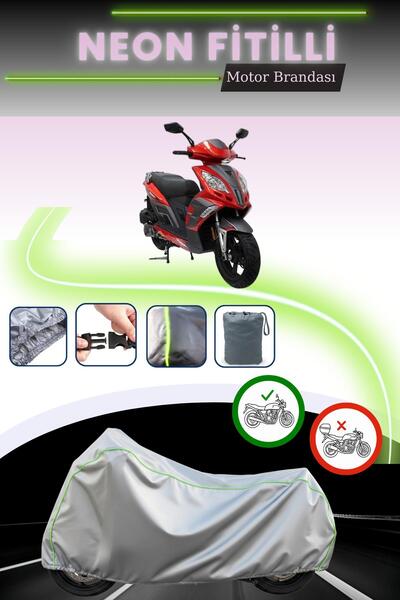 Cemku Cool قماش دراجة نارية رمادي اللون متوافق مع نيون فيتيل مونديال 125 ماش