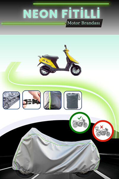 Cemku Cool حقيبة خلفية رمادية نيون قماش مجدّل وقماش محرك متوافق مع أبريليا أم...