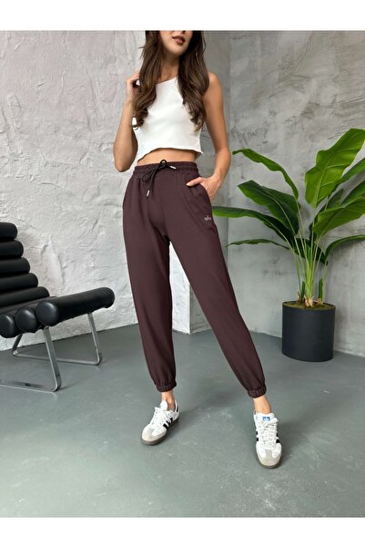 Elif Özbey Butik Καφέ Jogger Modal Φόρμα