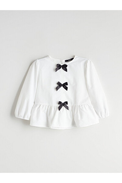 LC Waikiki Плюс нова сезонна блуза за момичета с детайл на врата