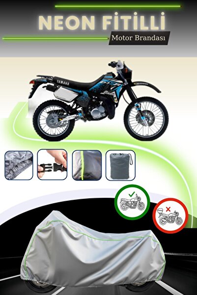 Cemku Cool غطاء محرك رمادي قماش مجدّل حقيبة، غير متوافق مع قفل ياماها DT 125 R