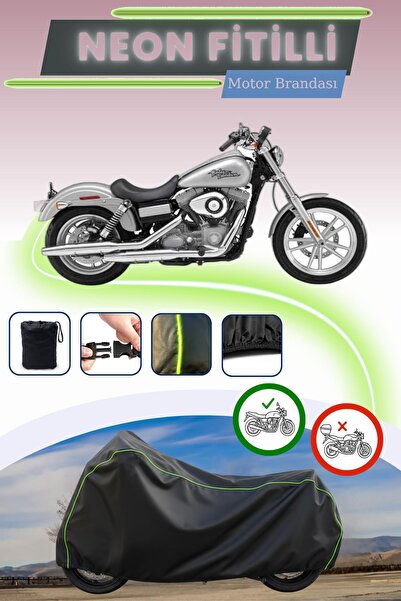 Cemku Cool غطاء أسود قماش مجدّل حقيبة متوافق مع دراجات هارلي ديفيدسون داينا س...