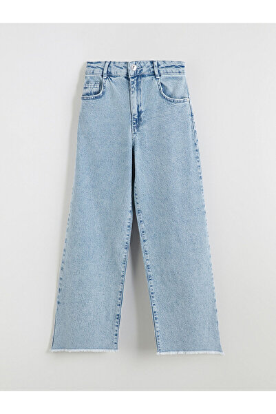 LC Waikiki Mavi Wideleg Kız Çocuk Jean Pantolon