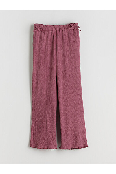 LC Waikiki Ροζ ελαστικό στη μέση παντελόνι για κορίτσια