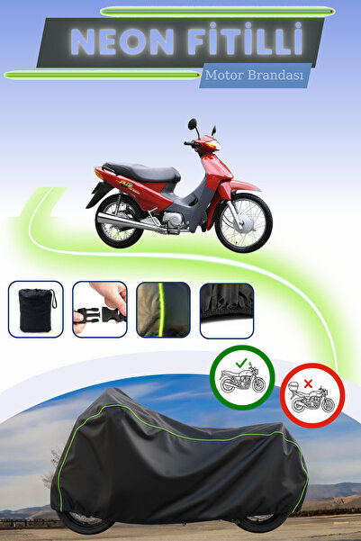 Cemku Cool قفل أسود قماش مجدّل حقيبة، لا يناسب دراجة هوندا C100 BIZ ذات المحر...