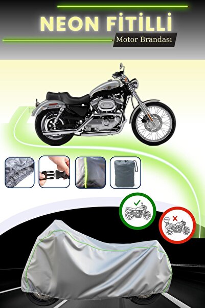 Cemku Cool غطاء محرك رمادي قماش مجدّل حقيبة، غير متوافق مع قفل هارلي ديفيدسون...