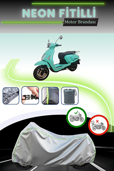 Cemku Cool رمادي قماش مجدّل حقيبة، غطاء محرك أباتشي ترو 125 بدون قفل