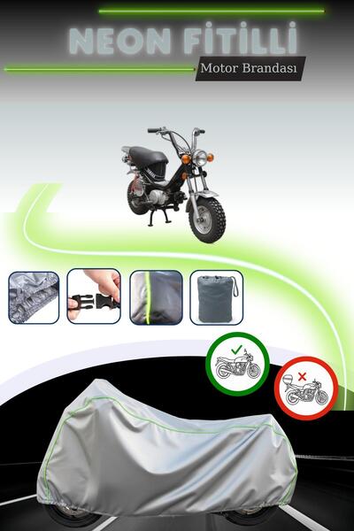 Cemku Cool غطاء محرك رمادي قماش مجدّل حقيبة، غير متوافق مع قفل ياماها LB 70 ت...