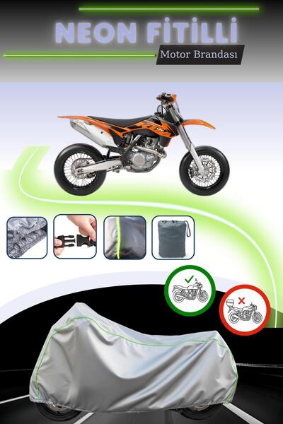 Cemku Cool حقيبة خلفية رمادية نيون قماش مجدّل وقماش محرك متوافق مع KTM 450 SMR