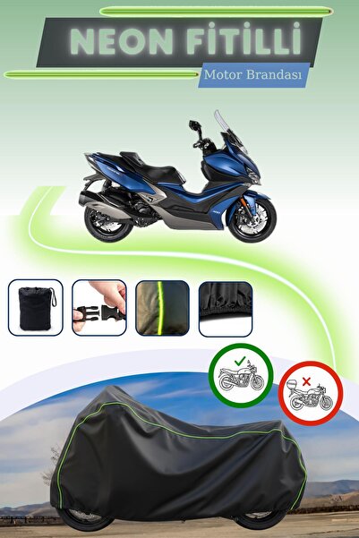 Cemku Cool غطاء محرك أسود قماش مجدّل حقيبة متوافق مع دراجة كيمكو إكسايتنج إس 400