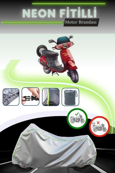 Cemku Cool Gray Neon Corded Fabric Rear Bag and Lock Mismatched Honda Kinetic...