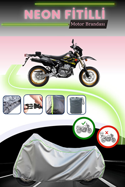 Cemku Cool حقيبة خلفية رمادية نيون قماش مجدّل وقفل غير متوافقة مع سوزوكي DRZ4...