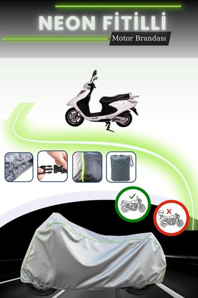 Cemku Cool غطاء دراجة نارية رمادي قماش مجدّل حقيبة ، لا يناسب قفل فالكون دولف...