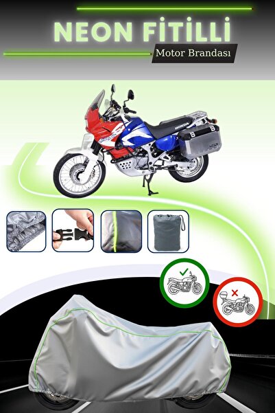 Cemku Cool غطاء محرك رمادي قماش مجدّل حقيبة، غير متوافق مع قفل هوندا XRV 750 ...