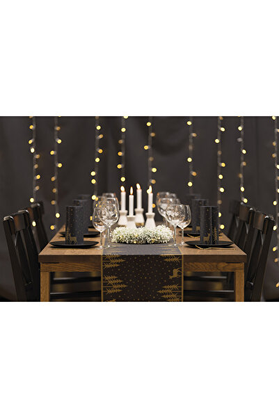 Mank Traversa de masă Linclass - Liane (negru-auriu) / 40 cm x 24 m / 1 rolă