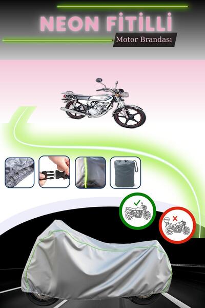 Cemku Cool غطاء دراجة نارية باللون الرمادي قماش مجدّل حقيبة ، لا يناسب دراجة ...