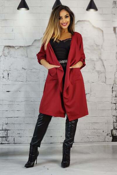 WildFashion Midi cardigan with pockets P423-81