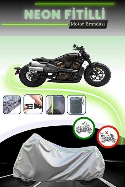 Cemku Cool قماش دراجة نارية رمادي اللون متوافق مع نيون فيتيل هارلي ديفيدسون سبورتسر إس