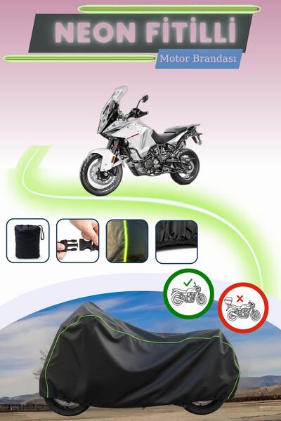 Cemku Cool قفل أسود قماش مجدّل حقيبة متوافق مع دراجة KTM 1290 Super Adventure...