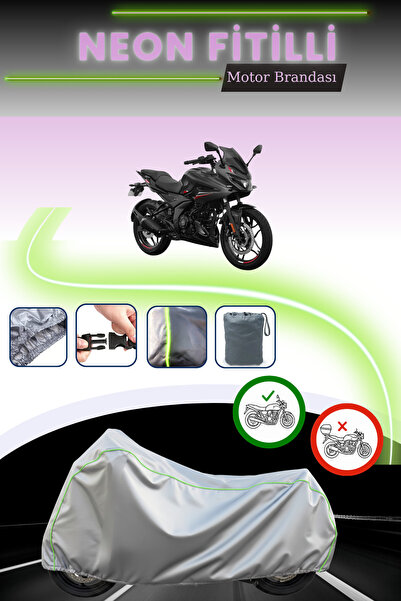 Genel Markalar Gri Kilit Uyumlu Neon Fitilli Bajaj Pulsar F 250 Uyumlu Motosi...