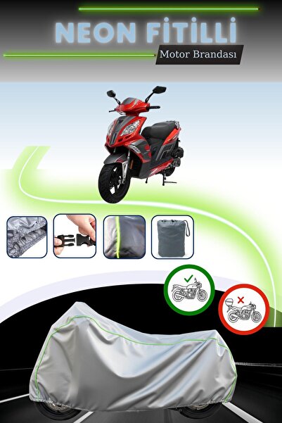 Cemku Cool قماش دراجة نارية رمادي اللون متوافق مع نيون فيتيل مونديال 150 ماش