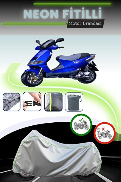 Cemku Cool غطاء دراجة نارية رمادي متوافق مع نيون فيتيللي بياجيو بيفرلي 300 تو...