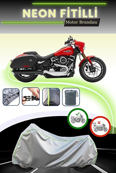 Cemku Cool قماش دراجة نارية رمادي اللون متوافق مع نيون فيتيل هارلي ديفيدسون سوفتيل سبورت جلايد