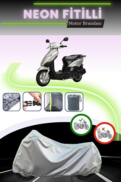 Cemku Cool قماش دراجة نارية رمادي نيون متوافق مع كوبيا جولف 100