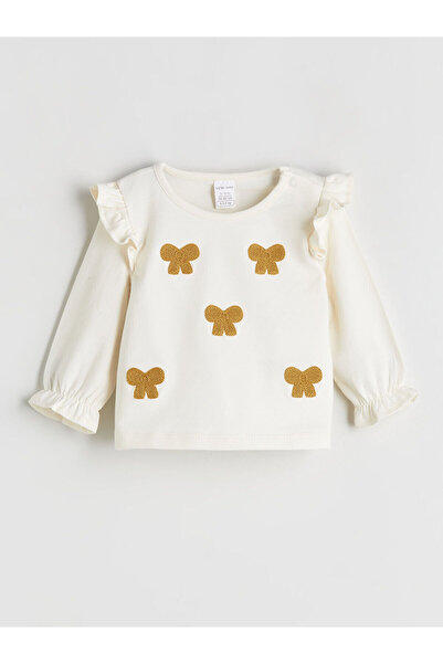 LC Waikiki Peak Yeni Sezon Bisiklet Yaka Kız Bebek Tişört ve Tayt 2'li