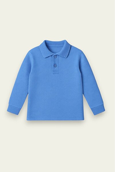 My Kids Wear Tricou cu mânecă lungă cu guler pentru școală 7-15 ani 12080