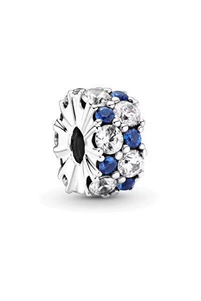 MUMMY CONCEPT Blue White Zirconia Stone Shine Charm