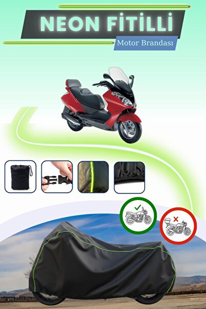 Cemku Cool أسود قماش مجدّل حقيبة، قفل غير متوافق مع موتور أبريليا أتلانتيك 200