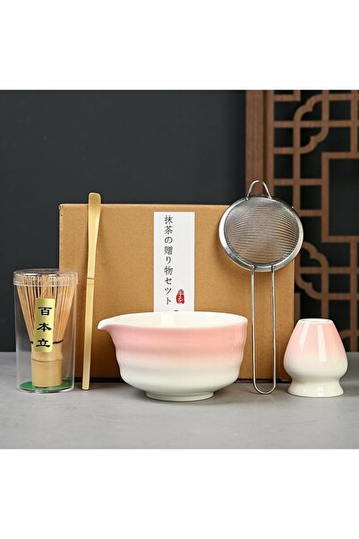 X LOT Japanese tea Matcha Set Includes Bowl, Sifter ,Whisk ,Holder, Bamboo Sc...