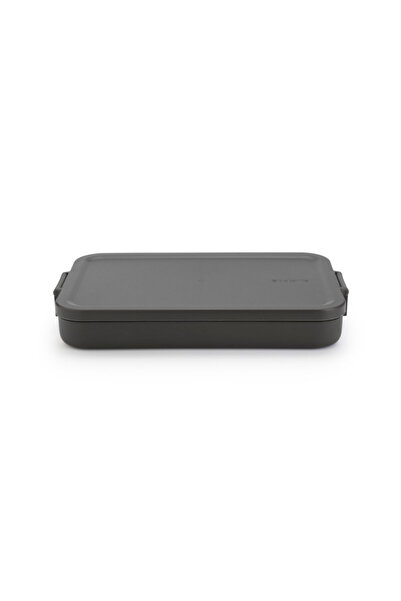 Brabantia Make&Take 1006284 Food Box, 1.1 l, Up to 2 sandwiches, BPA-free, Flat, Dark gray