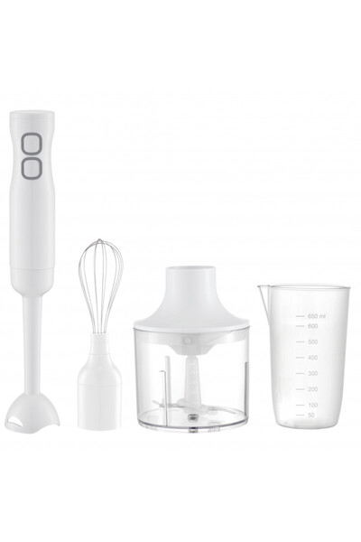 rosberg Blender cu tocător și tel R51112MC, 400W, 650 ml, 2 viteze, Alb