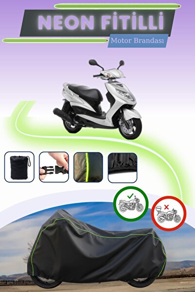 Cemku Cool غطاء محرك ياماها سيجنوس إكس متوافق مع نيون فيتيلي باللون الأسود