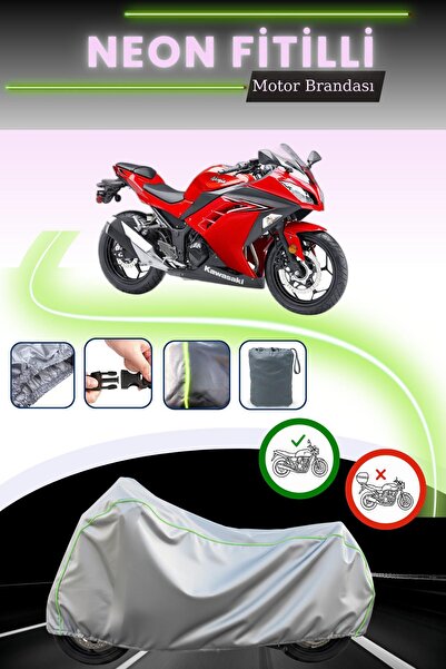 Cemku Cool قماش دراجة نارية متوافق مع كاواساكي نينجا 300 من نوع Gray Lock Com...