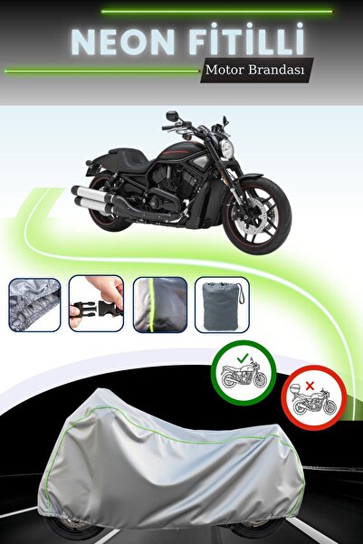 Cemku Cool لافتة دراجة نارية رمادية اللون من نوع نيون فيتيللي متوافقة مع هارل...