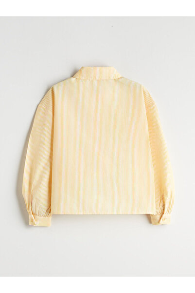 LC Waikiki Sari Basic Uzun Kollu Kız Çocuk Gömlek