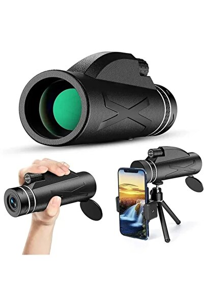 FORTİCO Dürbün Telefon Kamera 80X Zoom Tek Göz Monoküler HD El Dürbünü Teleskop