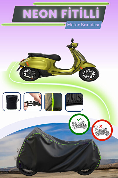 Cemku Cool قفل أسود قماش مجدّل حقيبة، لا يناسب فيسبا سبرينت إس إليتريكا 45، غ...