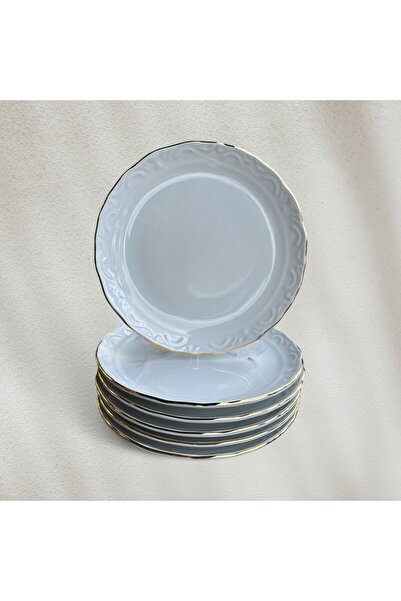 Porland Gold Gilded 19cm Dessert Plate Set of 6